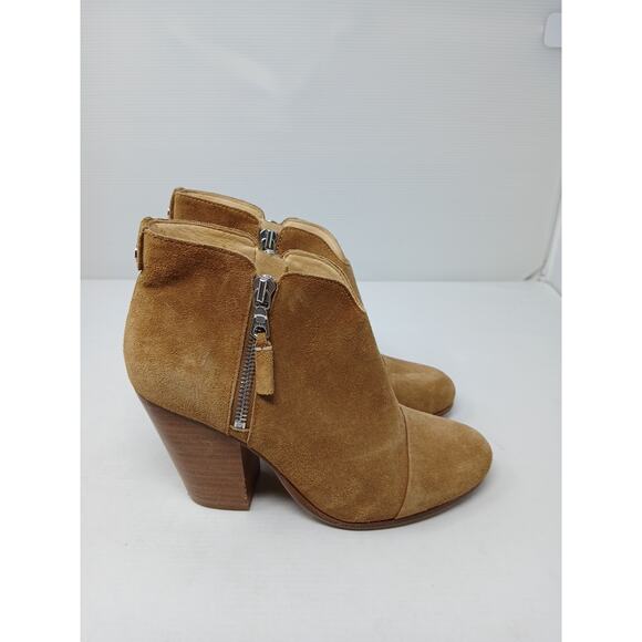 Rag & Bone Margot Suede Boots Shoes Tan Camel US 6 EU 36.5 - Picture 9 of 12
